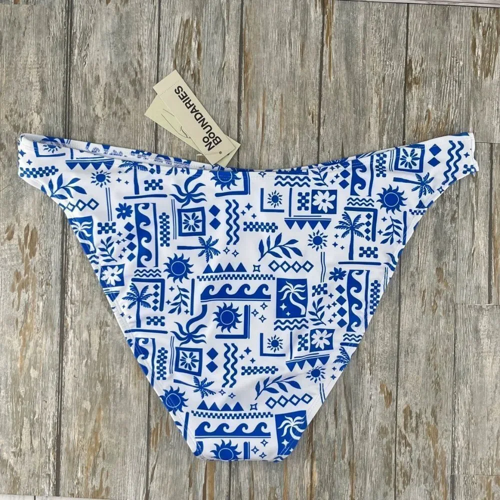 High Leg Mid Rise Cheeky Bikini Bottom Swim Size XXL